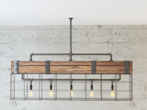 industrial hanging lamp hl4 Modello 3D