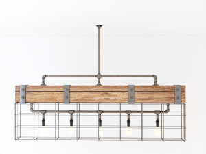 industrial hanging lamp hl4 Modello 3D
