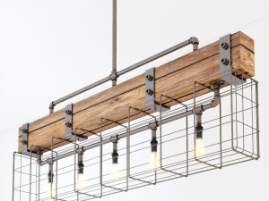 industrial hanging lamp hl4 Modello 3D