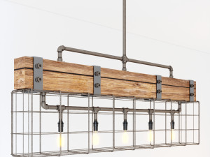 industrial hanging lamp hl4 Modello 3D