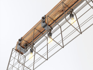 industrial hanging lamp hl4 Modello 3D