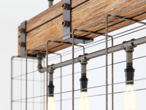 industrial hanging lamp hl4 Modello 3D