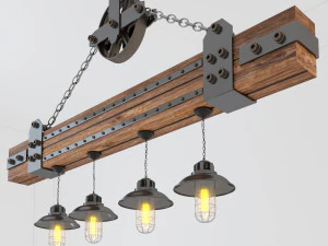 industri&euml;le hanglamp hl5 3D Model