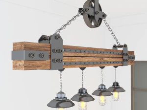 industrial hanging lamp hl5 3D Model