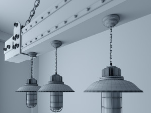 industrial hanging lamp hl5 3D Model