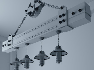 industrial hanging lamp hl5 3D Model