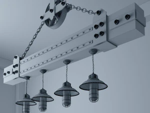 industrial hanging lamp hl5 3D Model