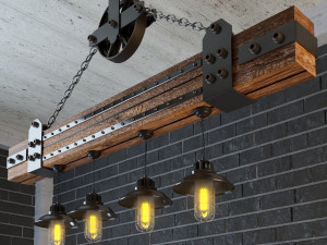 industrial hanging lamp hl5 3D Model