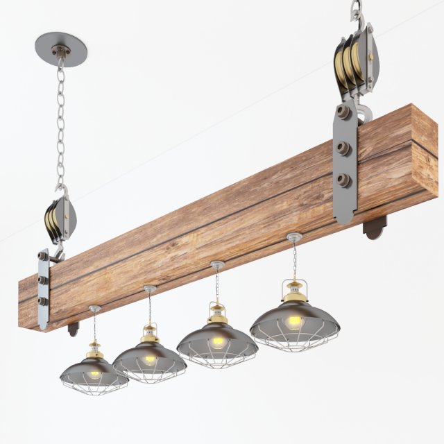 industrial hanging lamp hl6 Modelo 3D .c4d .max .obj .3ds .fbx .stl .blend 