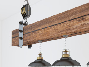 industrial hanging lamp hl6 Modelo 3D