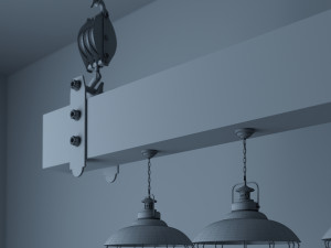 industrial hanging lamp hl6 Modelo 3D