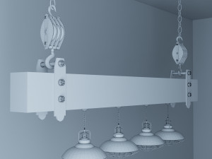 industrial hanging lamp hl6 Modelo 3D