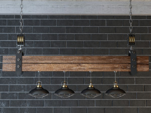 industrial hanging lamp hl6 Modelo 3D