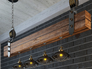 industrial hanging lamp hl6 Modelo 3D
