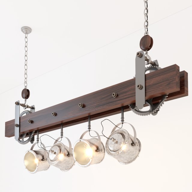 industrial hanging lamp hl7 Modèle 3D .c4d .max .obj .3ds .fbx .stl .blend 