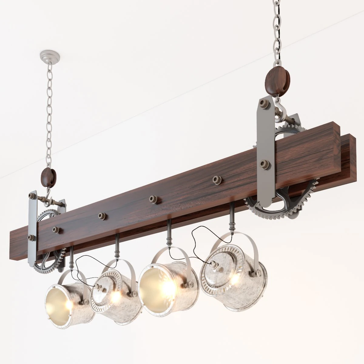 industrial hanging lamp hl7 3D Model .c4d .max .obj .3ds .fbx .stl .blend 