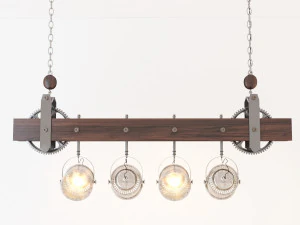 industrial hanging lamp hl7 3D Model