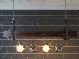 industrial hanging lamp hl7 Modèle 3D