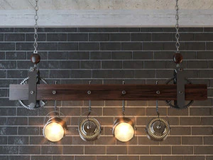 industrial hanging lamp hl7 3D Model