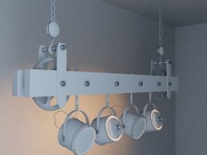 industrial hanging lamp hl7 Modèle 3D