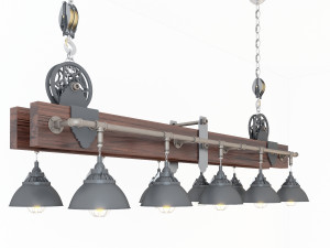 industrial hanging lamp hl8 3D Model