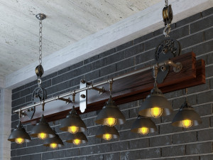 industrial hanging lamp hl8 3D Model