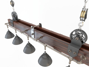 industrial hanging lamp hl8 3D Model