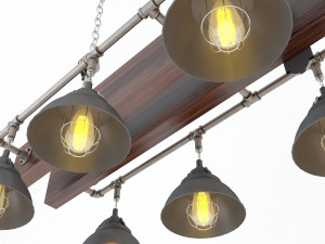 industrial hanging lamp hl8 3D Model
