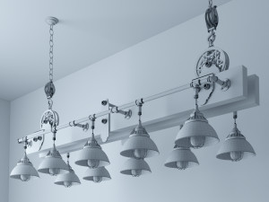 industrial hanging lamp hl8 3D Model