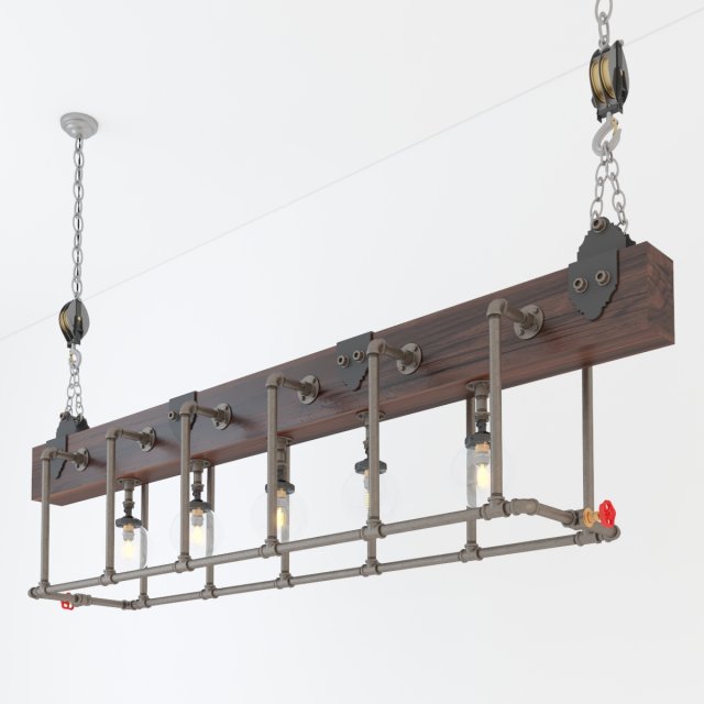 industrial hanging lamp hl9 Modelo 3D .c4d .max .obj .3ds .fbx .stl .blend 