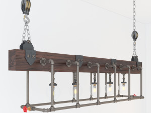 industrial hanging lamp hl9 Modelo 3D