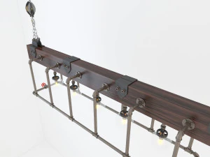 industrial hanging lamp hl9 3D Model