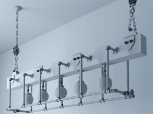 industrial hanging lamp hl9 Modelo 3D