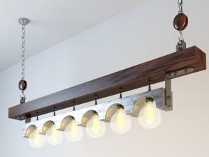 industrial hanging lamp hl10 3D Модель