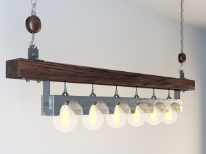 industrial hanging lamp hl10 3Dモデル