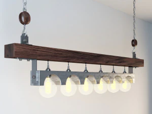 lumin&aacute;ria suspensa industrial hl10 Modelo 3D