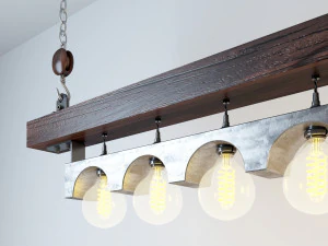 lumin&aacute;ria suspensa industrial hl10 Modelo 3D