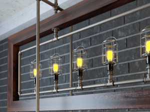industrial hanging lamp hl11 Modelo 3D