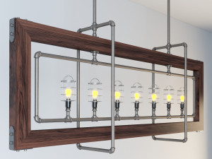 industrial hanging lamp hl11 Modelo 3D