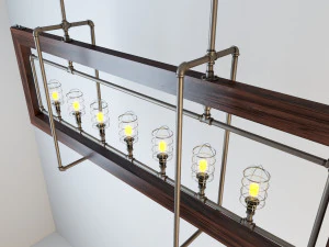 lumin&aacute;ria suspensa industrial hl11 Modelo 3D