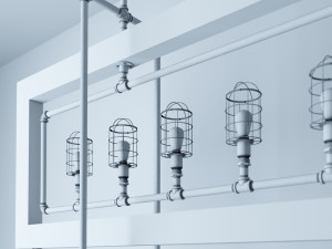 industrial hanging lamp hl11 Modelo 3D