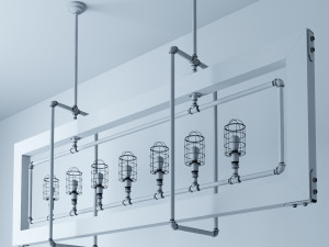 industrial hanging lamp hl11 Modelo 3D