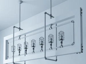 lumin&aacute;ria suspensa industrial hl11 Modelo 3D