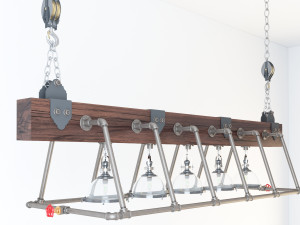 industrial hanging lamp hl12 3D Модель