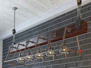 industrial hanging lamp hl12 3D Модель