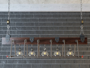 industrial hanging lamp hl12 3D Модель