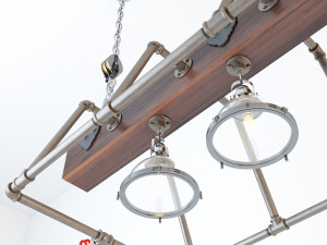 industrial hanging lamp hl12 3D Модель