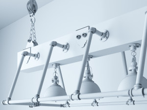 industrial hanging lamp hl12 3D Модель