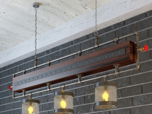 industrial hanging lamp hl13 3D 模型