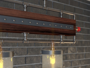 industrial hanging lamp hl13 3D 模型